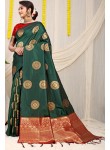 Radiant Black Soft Banarasi Silk Saree With Girlish Blouse Piece