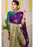 Tremendous Purple Soft Banarasi Silk Saree With Incomparable Blouse Piece